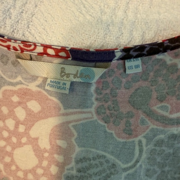 Boden Stretchy Floral V-Neck Dress - Picture 11 of 12